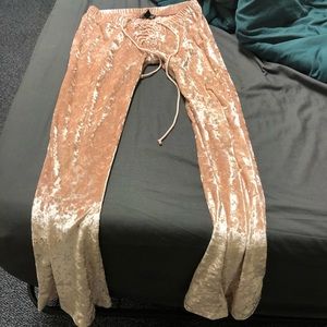 Current Mood Pink Velvet crushin’ bell bottoms